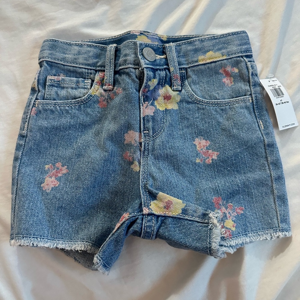 Old Navy Floral Print Denim Shorts